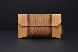 Клатч из дерева с кожей "Geometrika 150" офрам